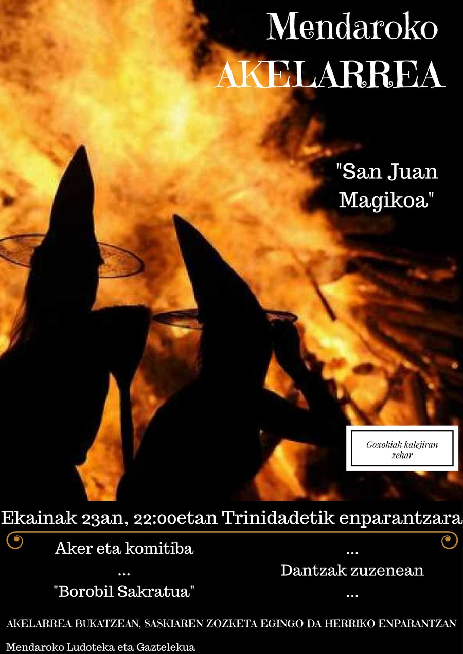 Akelarre en Mendaro para avivar la llama de la "mágica" noche de San Juan