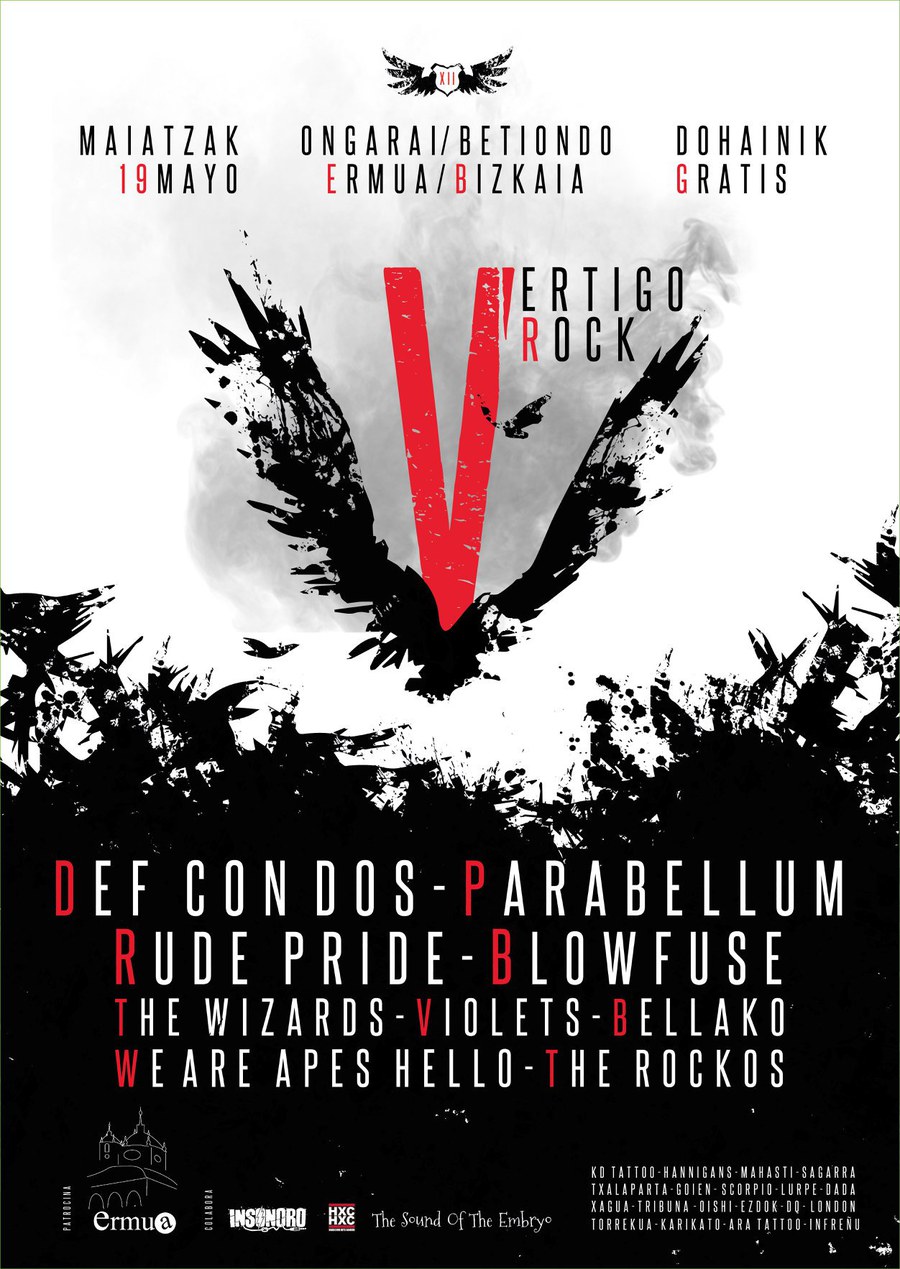 El 19 de mayo se celebra el Vértigo Rock en Ermua